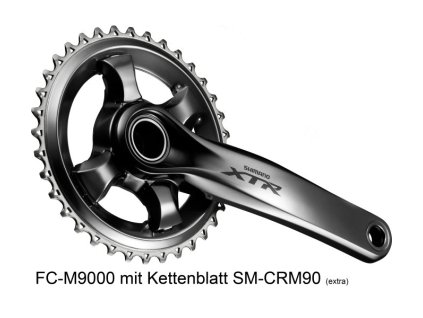 kliky Shimano XTR FC-M9000 0x11 175mm original balení