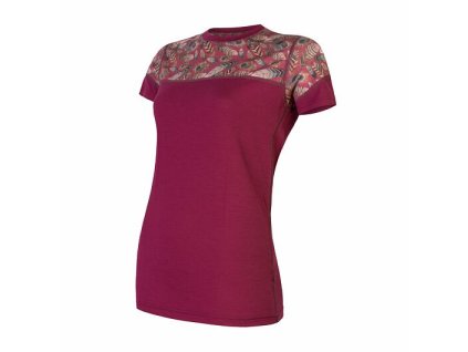 triko krátké dámské SENSOR MERINO IMPRESS lillfeather (Varianta M)