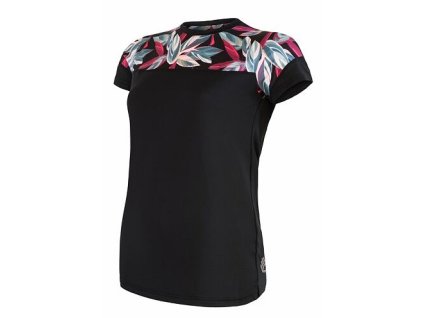 dres krátký dámský SENSOR HELIUM černý/leaves (Varianta S)