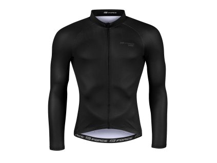 dres FORCE PURE dlouhý rukáv, černý (velikost M)
