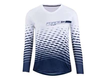 dres F MTB ANGLE LADY dlouhý rukáv, bílo-modrý (velikost L)