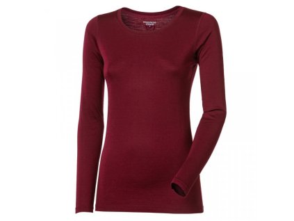 triko dlouhé dámské Progress ORIGINAL merino švestkový melír (Varianta L)