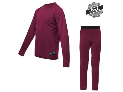 komplet dětský SENSOR MERINO ACTIVE SET lilla (Varianta 100)