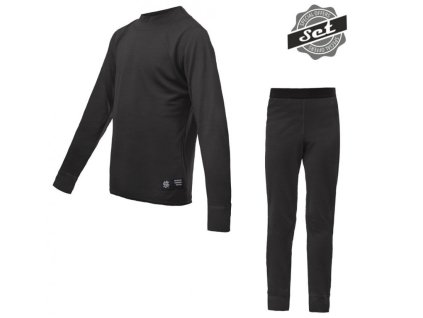 komplet juniorský SENSOR MERINO ACTIVE SET černý (Varianta 140)