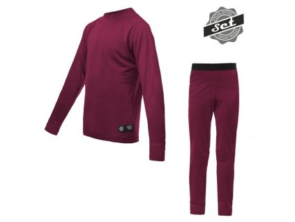 komplet juniorský SENSOR MERINO ACTIVE SET lilla (Varianta 140)