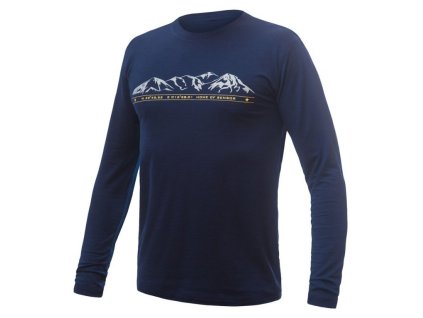 triko dlouhé pánské SENSOR MERINO ACTIVE PT MOUNTAINS tmavě modré (Varianta L)