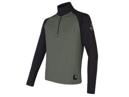 mikina pánská SENSOR COOLMAX THERMO zip olivová/černá (Varianta L)
