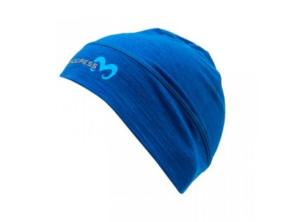 čepice Progress BEANIE merino modrý melír (Varianta L/XL)