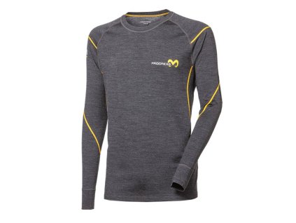 triko dlouhé pánské Progress NDR merino šedý melír (Varianta XXL)