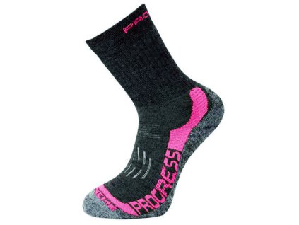 ponožky Progress X-TREME tm. šedá / růžová (Varianta 35-38)