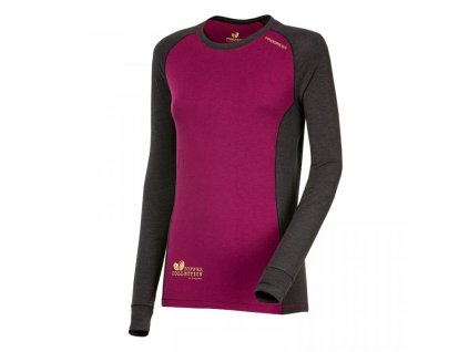 triko dlouhé dámské Progress NDRZ coffee antracit/fuchsie (Varianta M)