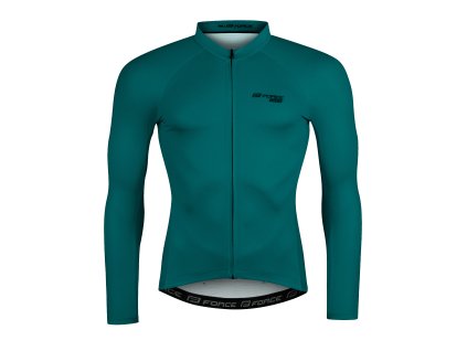 dres FORCE PURE dlouhý rukáv, petrolejový (velikost M)