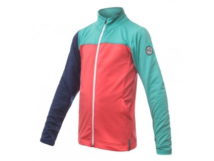 mikina dětská SENSOR COOLMAX THERMO celozip korálová/tyrkys/tm. modrá (Varianta 110)