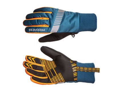 rukavice Progress SNOWSPORT GLOVES tmavě modrá/kari (Varianta L)
