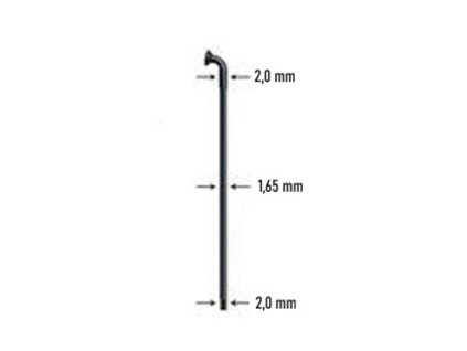 drát nerez Sapim D-light 2-1,65-2 x 282mm černý