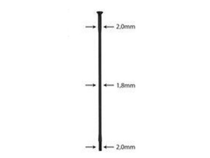 drát nerez Sapim Race 2-1,8-2 x 272mm přímý černý