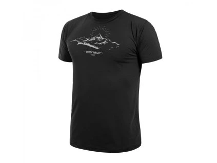 triko krátké pánské SENSOR COOLMAX TECH MOUNTAINS černé (Varianta XL)