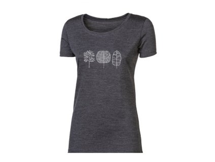 triko krátké dámské Progress VINKA TREES merino šedý melír (Varianta M)