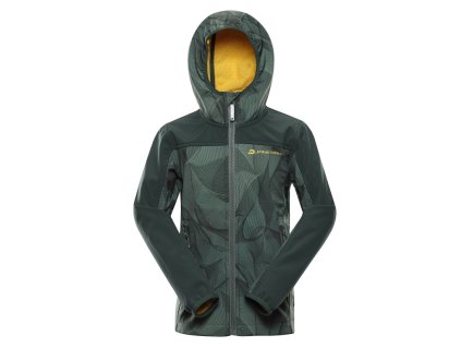 bunda dětská ALPINE PRO HOORO softshellová zelená (Varianta 104/110)