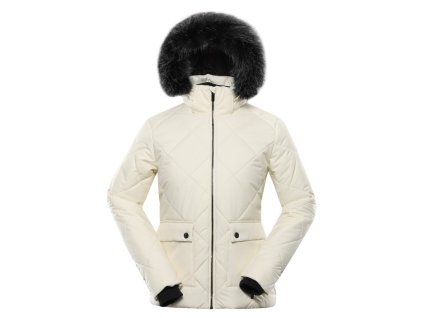 bunda dámská ALPINE PRO LODERA s membránou PTX krémová (Varianta L)