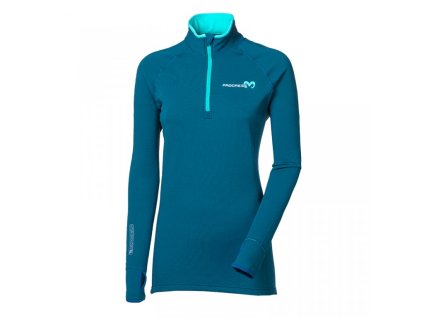 mikina dámská Progress TISPA ZIP MERINO petrol (Varianta L)