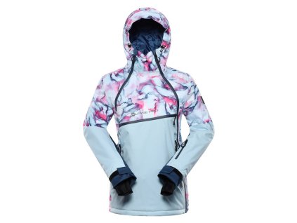 bunda dámská ALPINE PRO OMEQA s membránou PTX modrá (Varianta XL)
