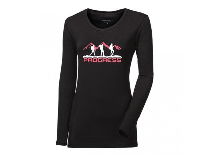 triko dlouhé dámské Progress SONJA Track Lady černé (Varianta L)