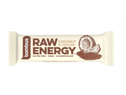 tyčinka Bombus Raw Energy 50g kokos+kakao