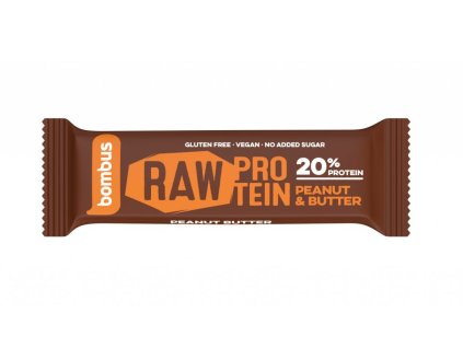 tyčinka Bombus Raw Protein 20% 50g arašídové máslo