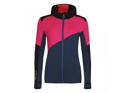 mikina dámská Progress TERRITORIA HOODY černá/fuchsie/petrol (Varianta L)