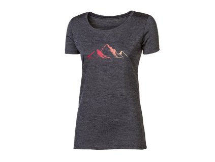 triko krátké dámské Progress VINKA MOUNTAINS merino šedý melír (Varianta XL)