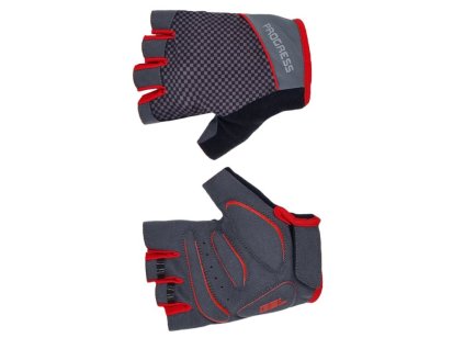 rukavice cyklistické Progress SOLAR MITTS černo/červené (Varianta M)