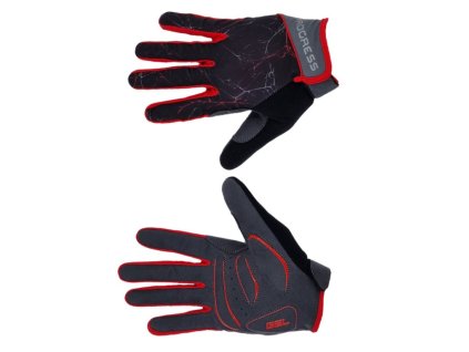 rukavice cyklistické Progress ARMAGEDON černo/červené (Varianta L)