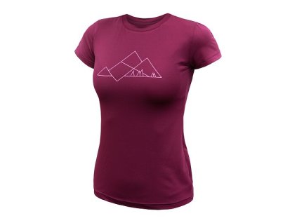 triko krátké dámské SENSOR COOLMAX TECH GEO MOUNTAINS lilla (Varianta L)