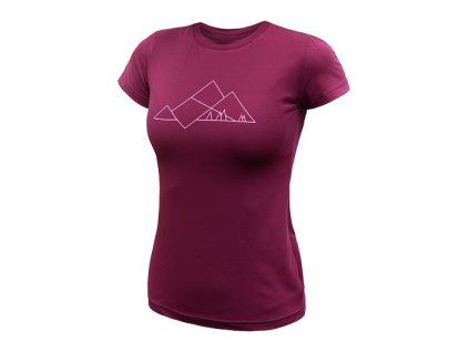 triko krátké dámské SENSOR COOLMAX TECH GEO MOUNTAINS lilla (Varianta M)