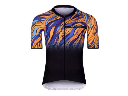 dres F LIFE kr. rukáv, černo-modro-oranžový