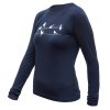 triko dlouhé dámské SENSOR MERINO ACTIVE SONGBIRDS tm. modré (Varianta L)