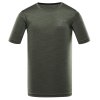 triko pánské krátké ALPINE PRO BASIK rychleschnoucí s COOL DRY zelené (Varianta S)