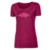 triko krátké dámské Progress VINKA "ARCTIA" merino vínový melír (Varianta L)
