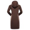 šaty dámské ALPINE PRO OLEBA mikinové hnědé (Varianta S)