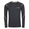 triko pánské dlouhé Progress MW NDR 170 merino černý melír (Varianta S)