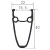 ráfek 28"/622 32d. CNC  výška 40mm double bílý