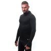 triko dlouhé pánské SENSOR MERINO DOUBLE FACE s kapucou černé (Varianta M)
