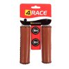 gripy 4RACE hnědé imitace kůže 130mm