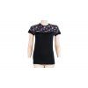 triko krátké dámské SENSOR MERINO IMPRESS černá/floral (Varianta S)