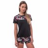 dres krátký dámský SENSOR HELIUM černý/leaves (Varianta S)