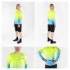 dres FORCE MTB ANGLE dlouhý rukáv, fluo-modrý (velikost S)