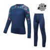 komplet dětský SENSOR MERINO IMPRESS set deep blue/floral (Varianta 110)