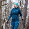 mikina dámská Progress TISPA ZIP MERINO petrol (Varianta M)