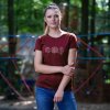 triko krátké dámské Progress VINKA TREES merino vínový melír (Varianta S)